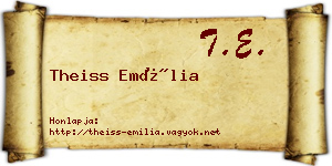 Theiss Emília névjegykártya
